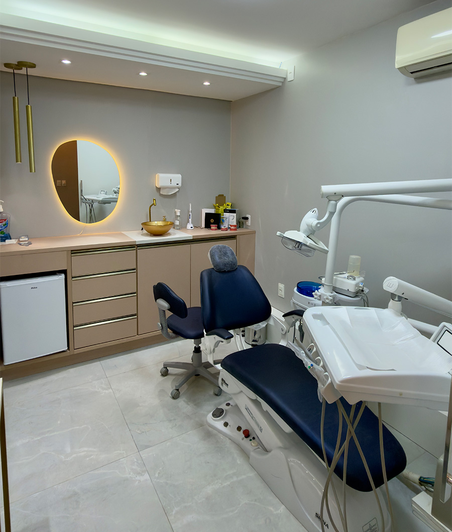 Consultório da clínica Fernanda Frizzo Odontologia em Camboriú